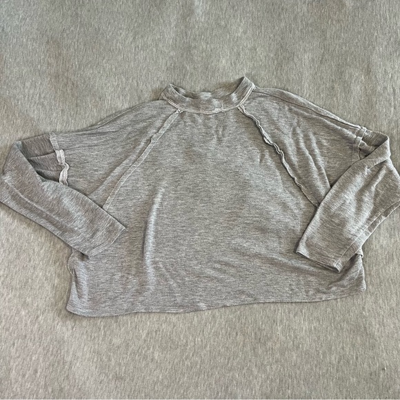 Peach Love California Gray Crop Top - Picture 1 of 2